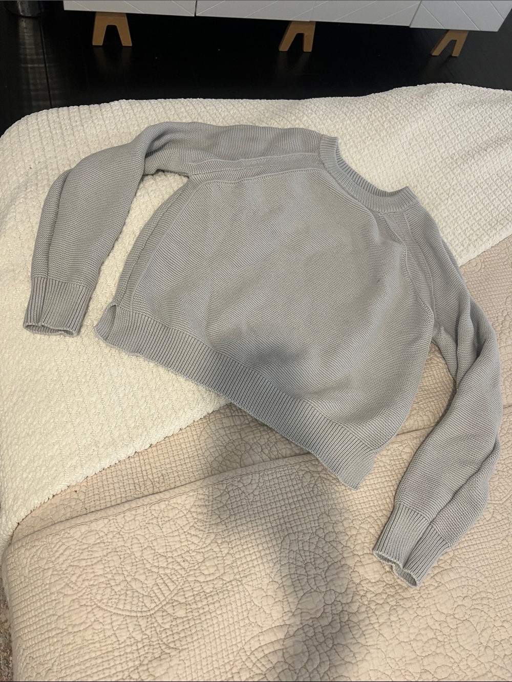 French Connection Pale Gray Crewneck Sweater